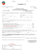 Fillable Exhibit "E" - Lodging Occupancy Tax Return Form Printable pdf