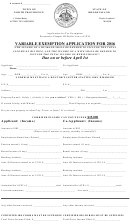 Application For Tax Exemption Form