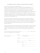 Authorization To Consent To Treatment Of Minor Form