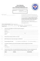 Business & Professional Questionnaire Form - City Of Chillicothe
