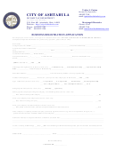Business Registration Application Form - City Of Ashtabula