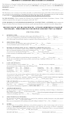 Form #0100 - Property Condition Disclosure Statement Form