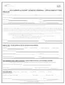 Air Carrier & Exempt Id Badge Renewal / Replacement Form Printable pdf