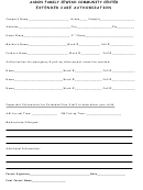 Extended Care Authorization Form