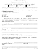 Form Com020 - Conflict Of Interest Disclosure Statement Template - Department Of Behavioral Health, San Bernardino County
