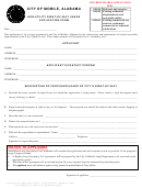 Non-utility Right-of-way Usage Application Form - City Of Mobile, Alabama