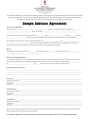 Sample Sublease Agreement Template - Indiana