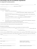 Governing Law And Jurisdiction Agreement For Physician In Private Practice Template