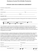Release And Hold Harmless Agreement Template - County Of Clackamas