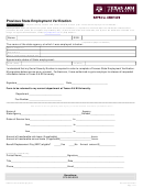 Previous State Employment Verification Form