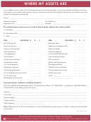 Form Vo1848 Where My Assets Are - New York State Office Of The State Comptroller