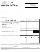Form Rf100 - Application For Refund - 2015