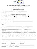 Park Facility Reservation Application Form - City Of Florence Public Services Department