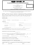 Occupational Business License Registration Application Form - Allen County, Ky