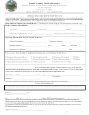 Application For Birth Certificate Form - Sutter County Clerk-recorder