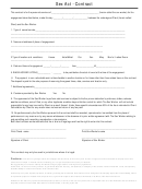 Sex Act - Contract Form