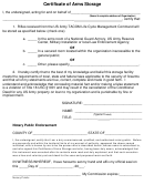Certificate Of Arms Storage Form