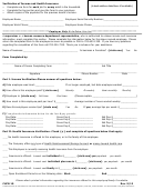Verification Of Income And Health Insurance Form