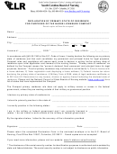 Declaration Of Primary State Of Residence Form - South Carolina Board Of Nursing