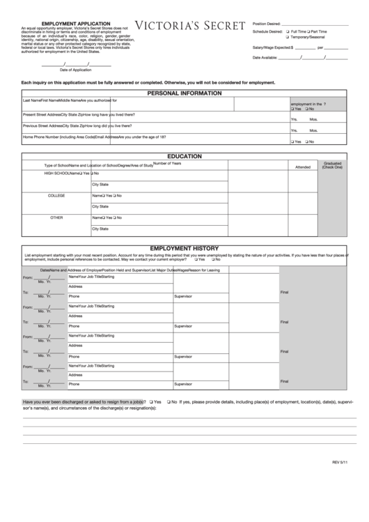fillable-victoria-s-secret-employment-application-form-printable-pdf