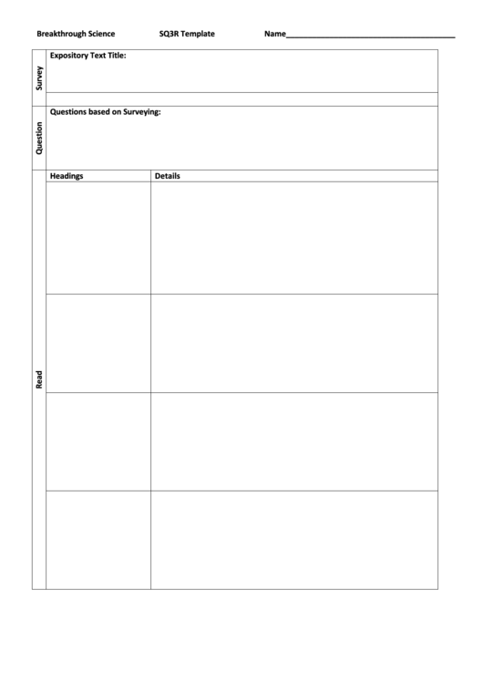 Breakthrough Science Sq3r Template printable pdf download