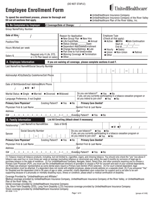 Form Sg.ee.14.tn - Employee Enrollment - 2013 Printable pdf