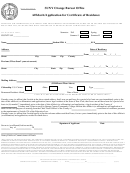 Affidavit/application For Certificate Of Residence Form