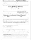 Affidavit (or Affirmation) And Application For Certificate Of Residence For Warren County Residents