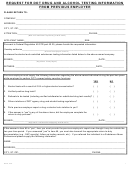 Request For Dot Drug And Alcohol Testing Information From Previous Employer Template