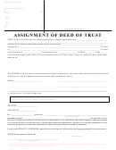 Assignment Of Deed Of Trust Form - State Of California