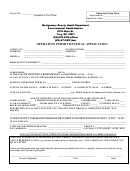 Application For Operation Permit Renewal Form - Montgomery County Health Department