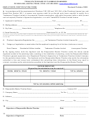 Employer S Certification Form - Texas State Board Of Plumbing Examiners