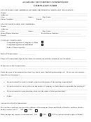 Complaint Form - Alabama Securities Commission