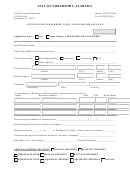 Application For Beer, Wine And Liquor License Form - City Of Northport, Alabama