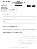 Form Llc-45.40 Illinois Limited Liability Company Act Application For Withdrawal