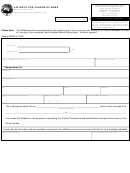 Form 47870 - Affidavit For Change Of Name - Indiana Professional Standards Board