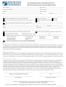 Authorization Form For Release Of Protected Health Information