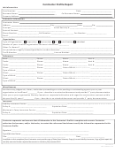 Contractor Profile Report Form