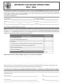 Dependent Low Income Expense Form - 2015-2016