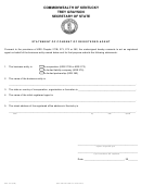 Form Ssc-109 - Statement Of Consent Of Registered Agent