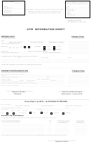 Ofw Information Sheet - Philippine Overseas Employment Administration