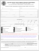 Manufactured Home/mobile Home Building Permit Application Form