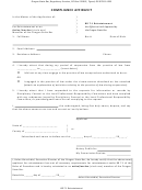 Compliance Affidavit Form Oregon