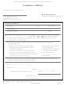 Compliance Affidavit Form Or