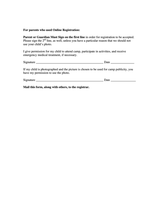 Signature Form printable pdf download