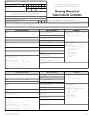 Form Dhhs 1662 - Nursing Record Of Tuberculosis Contacts Form - U.c. Department Of Health And Human Services
