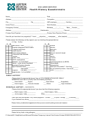 Health History Questionnaire Form - Jupiter Medical Center