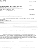 General Form 30 - Summons - Family Court Of New York