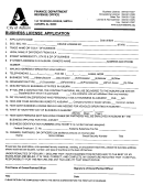 Business License Application Form - Alabma