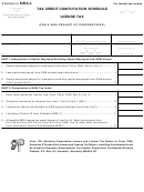 Form For Schedule Kira-l Tax Credit Computation Schedule License Tax (for A Kira Project Of Corporations)
